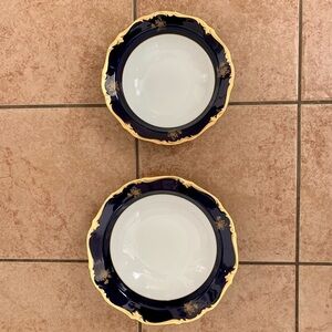 Vintage Reichenbach Echt Kobalt Blue/gold Bowls Germany